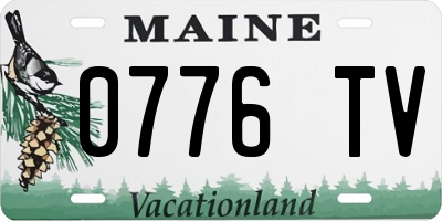 ME license plate 0776TV