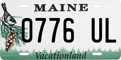 ME license plate 0776UL