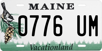 ME license plate 0776UM