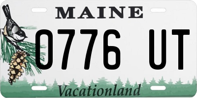 ME license plate 0776UT