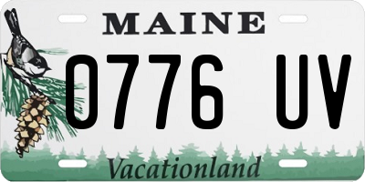 ME license plate 0776UV