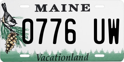 ME license plate 0776UW