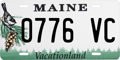 ME license plate 0776VC