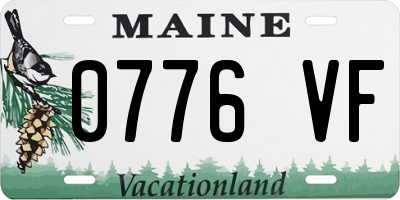 ME license plate 0776VF