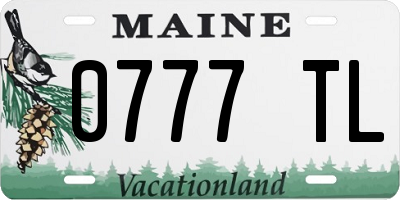 ME license plate 0777TL