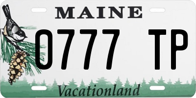 ME license plate 0777TP