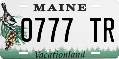 ME license plate 0777TR