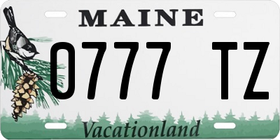 ME license plate 0777TZ