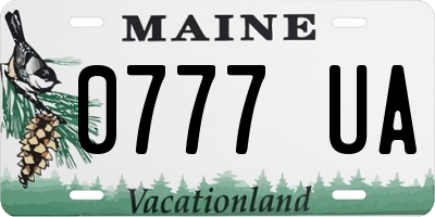 ME license plate 0777UA