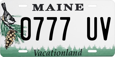 ME license plate 0777UV