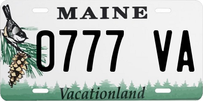 ME license plate 0777VA