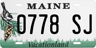 ME license plate 0778SJ