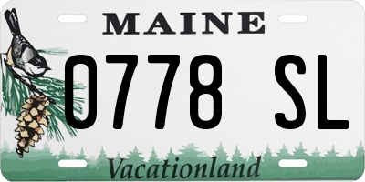 ME license plate 0778SL