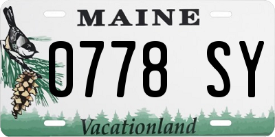 ME license plate 0778SY