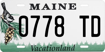 ME license plate 0778TD