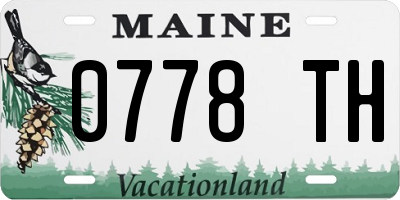 ME license plate 0778TH