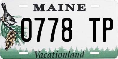 ME license plate 0778TP