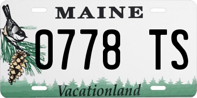 ME license plate 0778TS