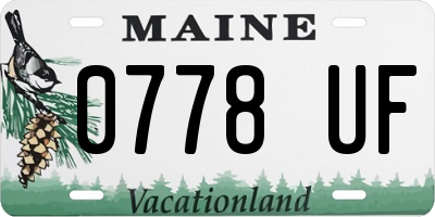 ME license plate 0778UF