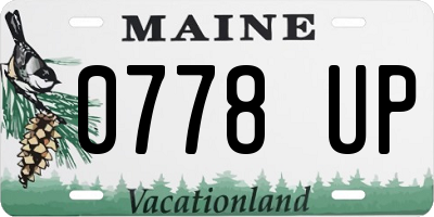 ME license plate 0778UP