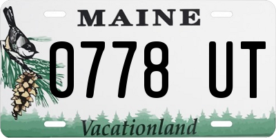 ME license plate 0778UT