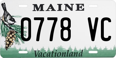 ME license plate 0778VC