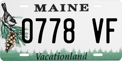 ME license plate 0778VF