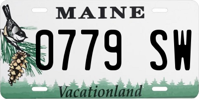 ME license plate 0779SW