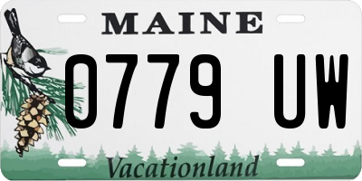 ME license plate 0779UW