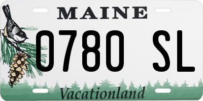 ME license plate 0780SL