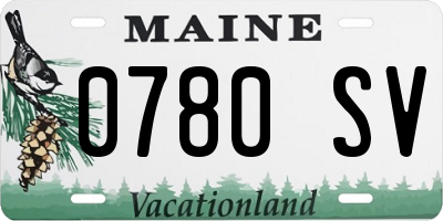 ME license plate 0780SV