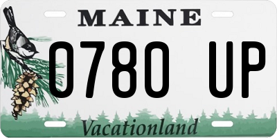 ME license plate 0780UP