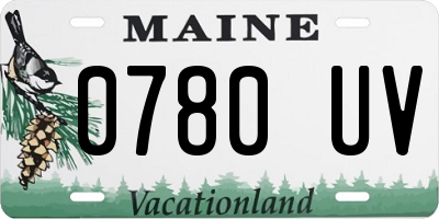 ME license plate 0780UV