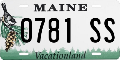 ME license plate 0781SS