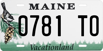 ME license plate 0781TO