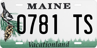 ME license plate 0781TS