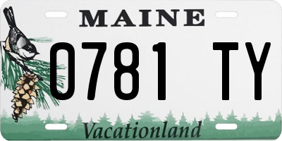 ME license plate 0781TY