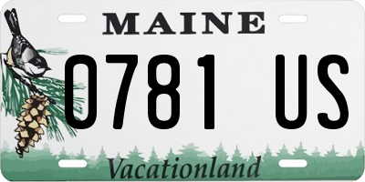 ME license plate 0781US