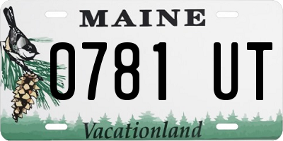 ME license plate 0781UT