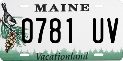 ME license plate 0781UV