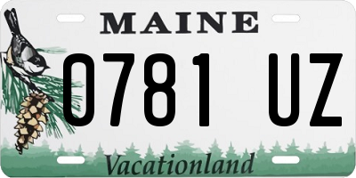 ME license plate 0781UZ