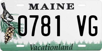 ME license plate 0781VG