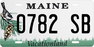 ME license plate 0782SB