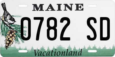 ME license plate 0782SD