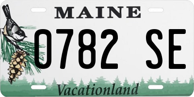 ME license plate 0782SE