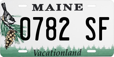 ME license plate 0782SF