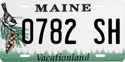 ME license plate 0782SH