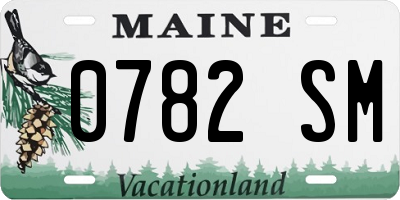 ME license plate 0782SM