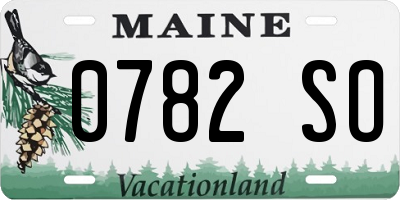ME license plate 0782SO