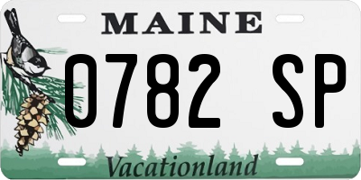 ME license plate 0782SP